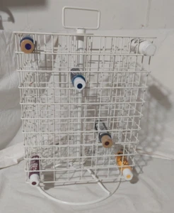Estante de almacenamiento giratorio para botellas de pintura acrílica de 2 oz de metal blanco para 160 - Imagen 1 de 7