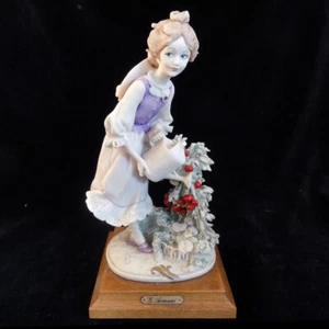 LADY WITH WATERING CAN by ARMANI Figurine 9" made in Italy NEW NO BOX - Picture 1 of 5
