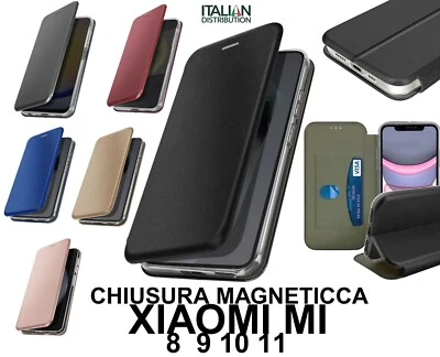 Custodia a Libro XIAOMI Mi 8 9 10 11 T LITE PRO NOTE Cover a portafoglio - Immagine 1 di 4