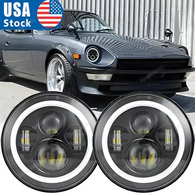 DOT 100W 7Inch LED Headlight For Datsun 240Z 260Z 280Z 280ZX 1970-78 H4 Bulb - Image 1 of 4