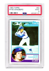 Ryne Sandberg Chicago Cubs 1983 Topps #83 RC Rookie Card -PSA 9 MINT (New Label)