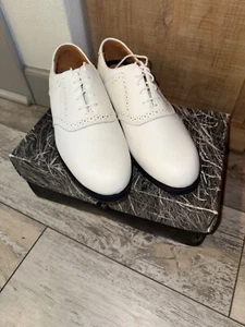 ASHWORTH C MENS CLASSIC SADDLE WHITE AM0205 Sz 9m - Picture 1 of 4