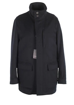 ZEGNA Blue Oasi Cashmere Elements Over Coat Size 48 / 38R U.S. Jacket New Wit... - Image 1 of 4