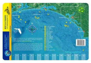 Florida Panhandle Shipwreck Trail Reef Smart Waterproof Dive Card - Imagen 1 de 2