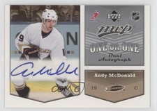 2007-08 Upper Deck MVP One on Dual Andy McDonald Chris Kunitz #OA-MK Auto
