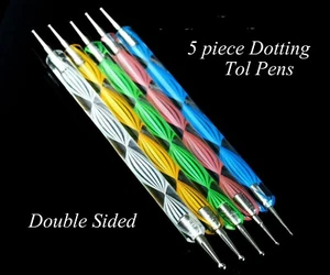 Mandala "Dotting Tools" 5PCS Spiral  Manicure Painting Nail Art Paint Pens  - Bild 1 von 5