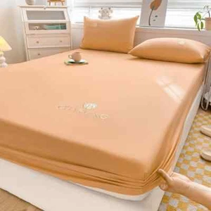 Fitted Bed Sheet Luxury Egyptian Cotton Mattress Cover Embroidered Bedspreads - Picture 1 of 42