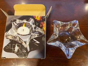 Neu im Karton Studio Nova Starbright Glas Windlichthalter mit Teelicht - Bild 1 von 5