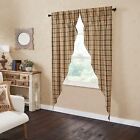 Cider Mill PRAIRIE Long Panel Lined Country Cottage Khaki Green Russet Plaid VHC