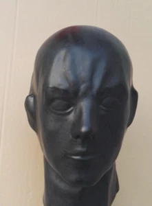 100% Latex Gummi Rubber 3D Molded Black Cosplay Headgear Hood One Size - Bild 1 von 1