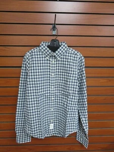 Abercrombie & Fitch Navy Blue Check long sleeve polo Shirts for Man size M  - Picture 1 of 4