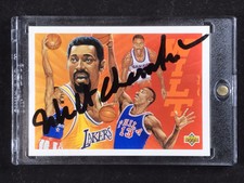Wilt Chamberlain 1992 Upper Deck Heroes #18 AUTO 100% Authentic Diamond Hologram