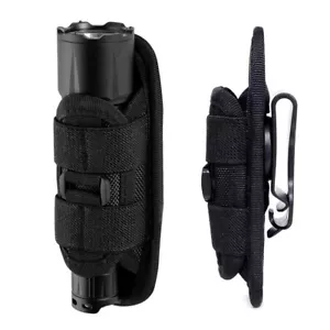 Tactical LED Flashlight Holster Duty Belt Pouch Rotatable Clip 360 Degree Holder - Picture 1 of 10