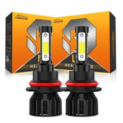 2x 9007 Kit de bombillas LED para Ford F-150 F-250 F-350 Super Duty blanco frío Foto 1 de 4