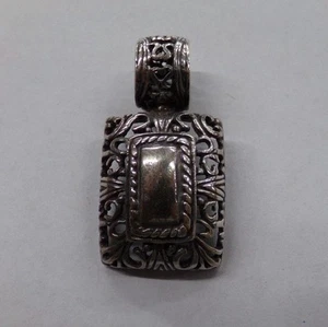 Beautiful Sterling Silver Signed 925 Ornate Necklace Pendant  - Picture 1 of 2