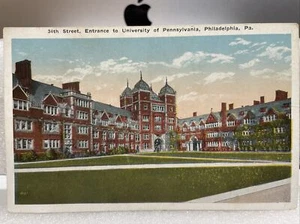 Postkarte 34. Straßeneingang zur University of Pennsylvania Philadelphia PA - Bild 1 von 2