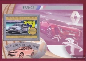 Guinea bloque 2169 nuevo con goma original 2012 coches fuera Francia - Imagen 1 de 1