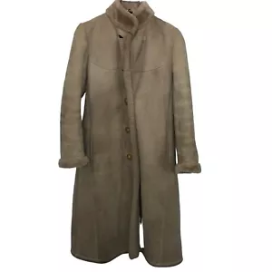 Vtg Sawyer Of Napa Women Coat Sz 8 Californian Spring Lamb Skin Shearling - Picture 1 of 12