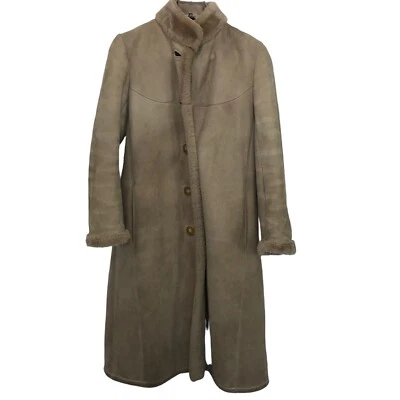 Vtg Sawyer Of Napa Women Coat Sz 8 Californian Spring Lamb Skin Shearling - Image 1 of 4