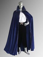 Medieval Costume Blue Collar Velvet Cloak King Renaissance 