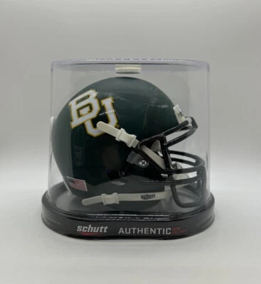 Baylor Bears NCAA Alternate 2 Matte Green Schutt Mini Helmet - Image 1 of 4