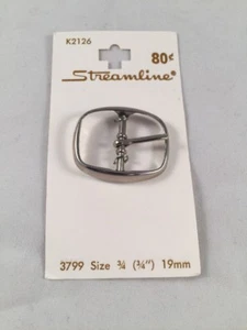 streamline silver Belt buckle 3/4” Made In USA - Picture 1 of 2