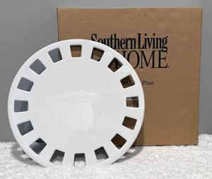 Southern Living at Home DRESS-ME-UP 12” White Ceramic Plate (40281) In Box - NEW - Picture 1 of 6