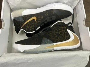 Nike Zoom Freak 1 sz 9 Coming to America Black Gold Animal Print New With Box!!! - Picture 1 of 6