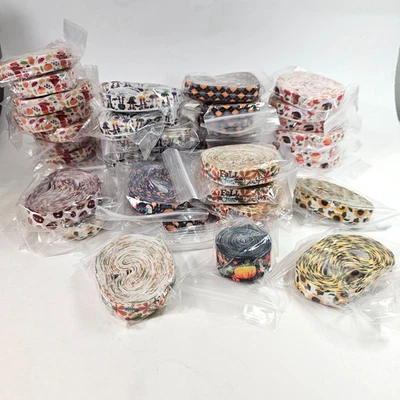 5/8" Ribbon Elastic For Headbands Hair Ties Barrettes Fall Halloween Autumn - Image 1 of 4