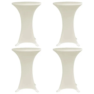 Juego de 4 manteles de poliéster crema: 90% spandex: 10% Ø31,5 in vidaXL Foto 1 de 4