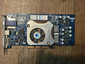 Rare Retro Vintage Gaming nVidia GeForce 4 Ti 4800 (Albatron) AGP 128MB VGA DVI - Picture 1 of 6