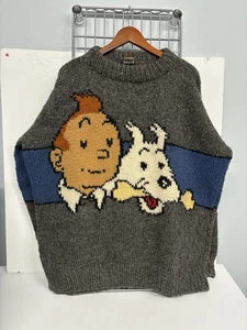 Vintage 1980’s Tintin Wool Knit Sweater, Huge - Picture 1 of 9