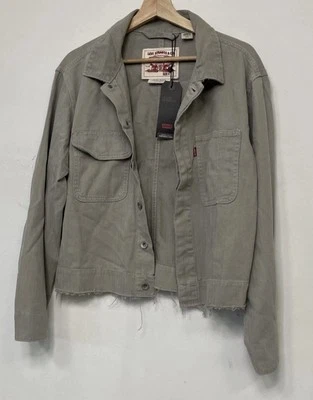 Abrigo Chaqueta Levi's Premium Gris Denim Jean Frey Trucker - Para Hombre Pequeño con Etiquetas Foto 1 de 4