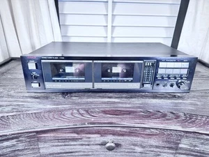 Luxman K-110W Dual Cassette Deck Dolby HX Pro 2 Head Auto Reverse Tested WORKS - Picture 1 of 11