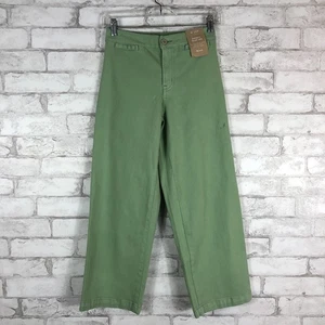 MADEWELL NEU Damen Petite Pistaziengrün Emmett Wide Leg Crop Jeans 24P NP382 - Bild 1 von 10