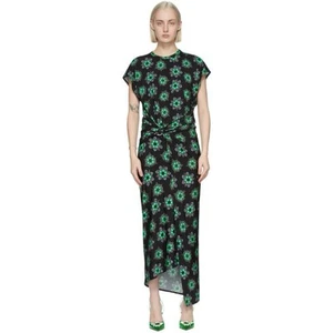 Paco Rabanne Dress Size 36 Black Geometric Floral - Picture 1 of 11
