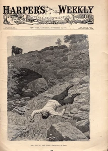1898 Harpers Weekly  November 12 - A Bicycle Accident - Picture 1 of 1
