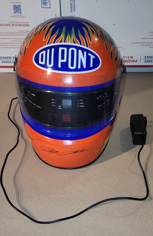 Vintage Jeff Gordon Dupont Nascar Racing Helmet AM FM Radio CD Player Cover