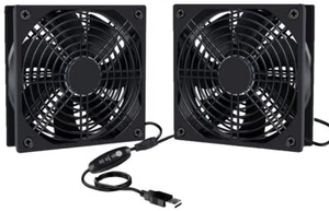 AMTSEE 120 mm USB-Lüfter, doppelter PC belüftet 3 einstellbare Geschwindigkeiten - Bild 1 von 7