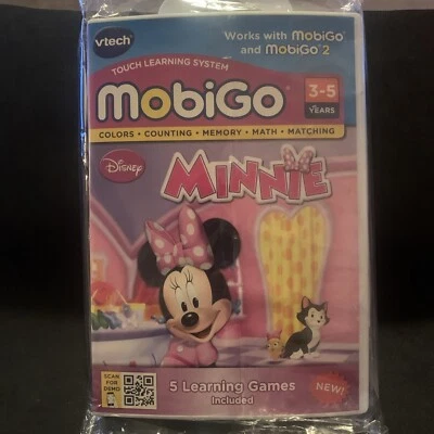 Vtech MobiGo Disney Minnie Mouse Touch Learning System Video Game Ages 3-5 - Image 1 of 2