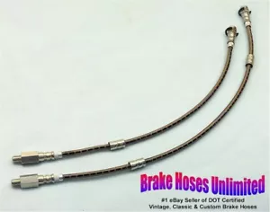 FRONT STAINLESS BRAKE HOSES Cadillac Eldorado, 1967 - Drum - Picture 1 of 1