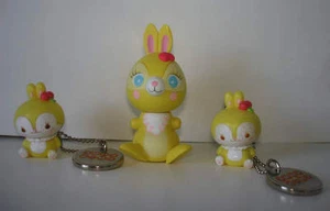 Disney Japan Miss Bunny Bambi Mini PVC Figure Keychain Dangle Mascot Lot of 3 - Picture 1 of 1