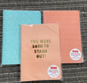 Lot Of 3 Stitch Journals Craft Smart 1 Green 2 Peach 32 Sheets Each New Packaged - Picture 1 of 3