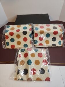 LOT of 3 Polka-dot Throw Pillow Covers  18"x18" NEW IN PACKAGING