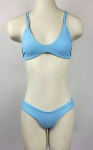 STN FX SWIM Mujer 2 Piezas Bebé Azul Trenzado Espalda Traje de Baño Talla S - Imagen 1 de 6