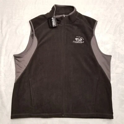 Ping Vest Mens Extra Large Black Gray Full Zip Performance Fleece Golf Casual - Image 1 of 4
