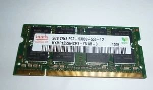 Hynix 2GB 2Rx8 PC2-5300S-555-12 RAM HYMP125S64CP8 - Picture 1 of 1
