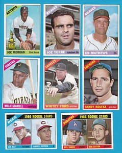 1966 TOPPS original BASEBALL CARDS-YOU Pick A PLAYER CHOICE 250 and UP - ROOKIES - Picture 1 of 249