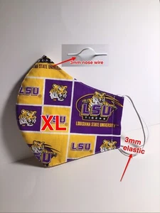 LSU tiger Face Mask  Unisex  Washable With Filter Pocket and Nose wire（size XL） - Picture 1 of 6