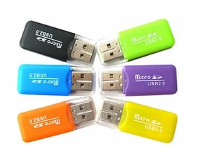 USB 2.0 Haute Vitesse - Adaptateur Lecteur Carte Mémoire Micro SD TF - Noir - Photo 1/8